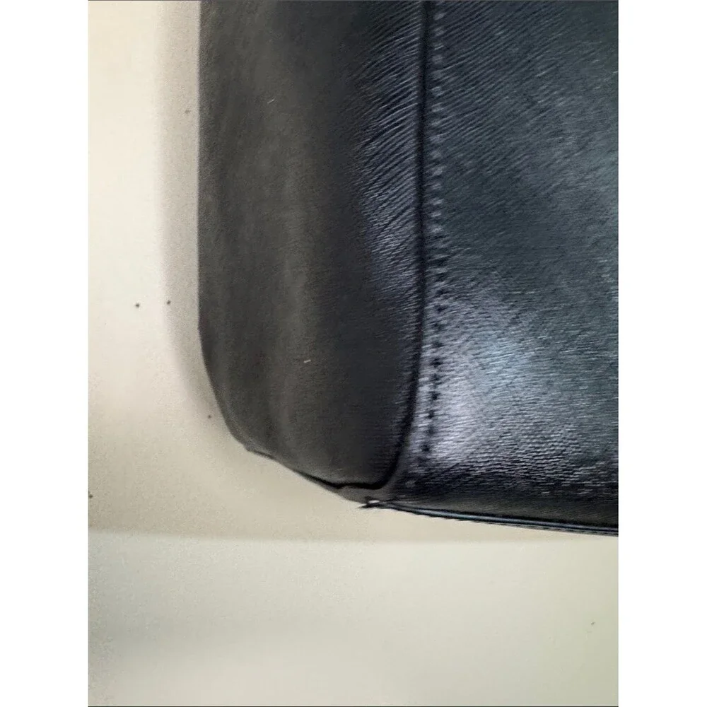 Tory Burch York Buckle Tote Black Saffiano Leather Gold Hardware Medium Classic